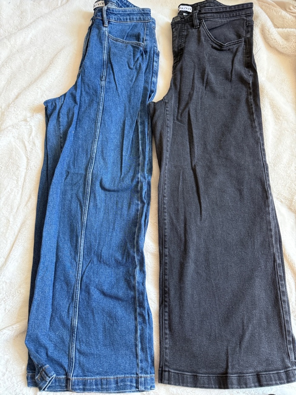 Ava & Viv Two-Tone Denim Jeans Bundle in Blue and Black